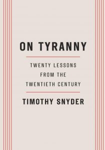 Cover of On Tyranny: Twenty Lessons from the Twentieth Century